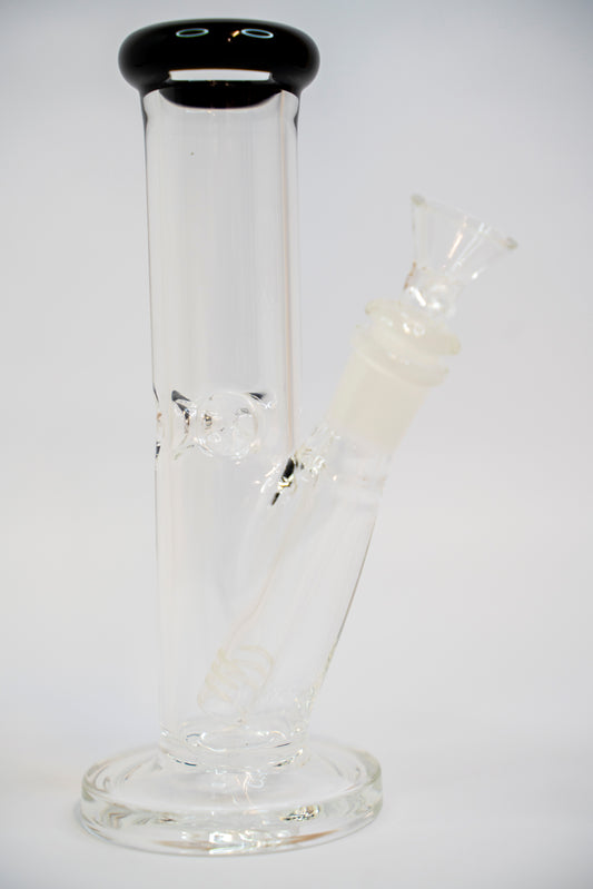 20cm Clear Straight Pipe with Coloured Mouthpiece