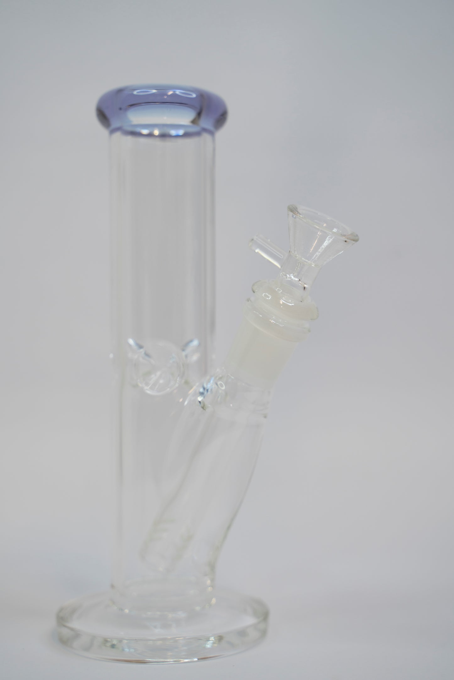 20cm Clear Straight Pipe with Coloured Mouthpiece