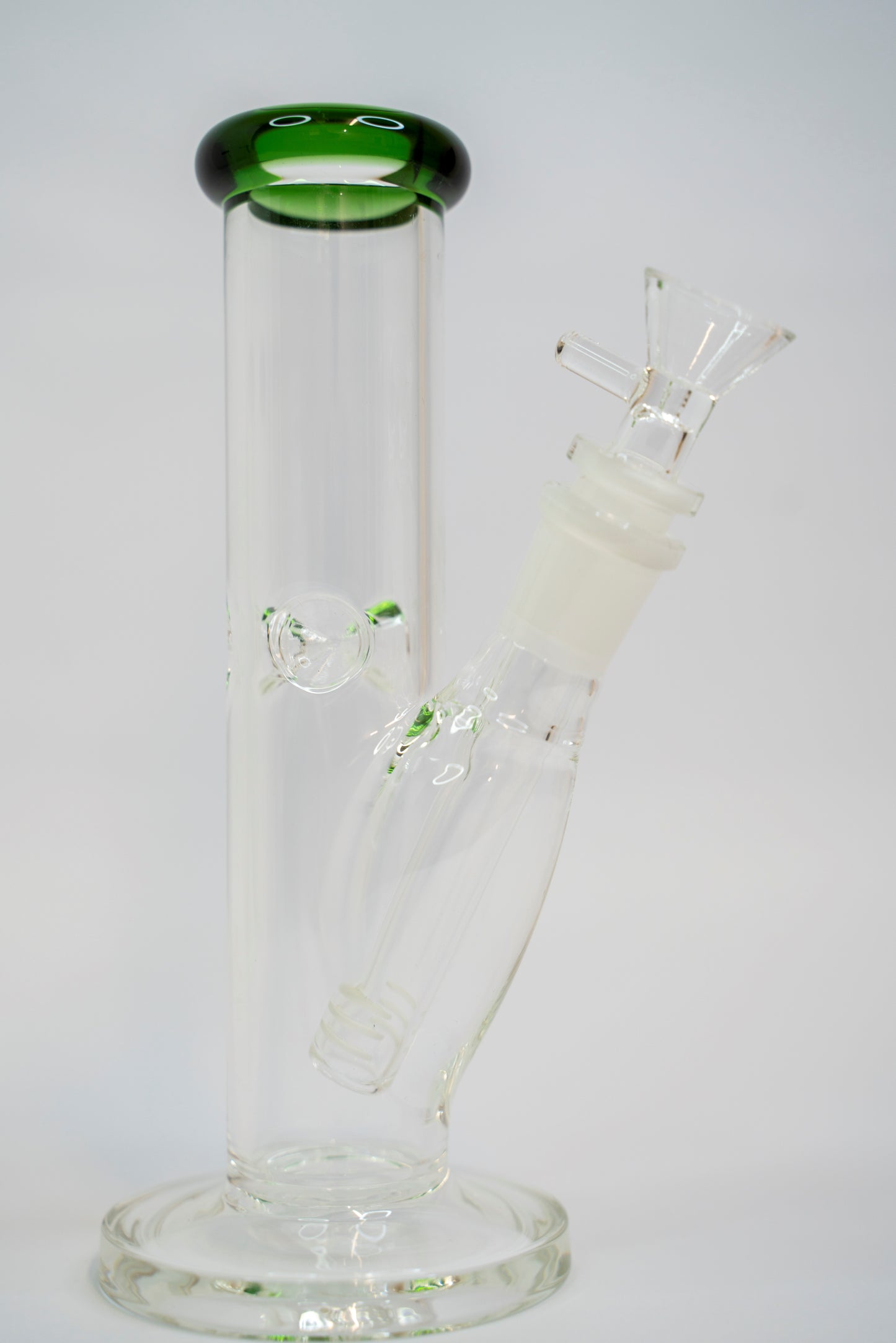 20cm Clear Straight Pipe with Coloured Mouthpiece