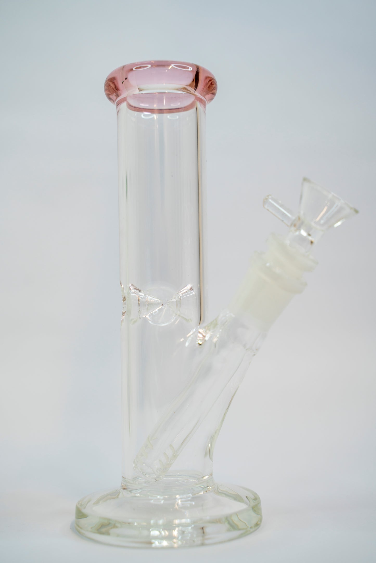 20cm Clear Straight Pipe with Coloured Mouthpiece